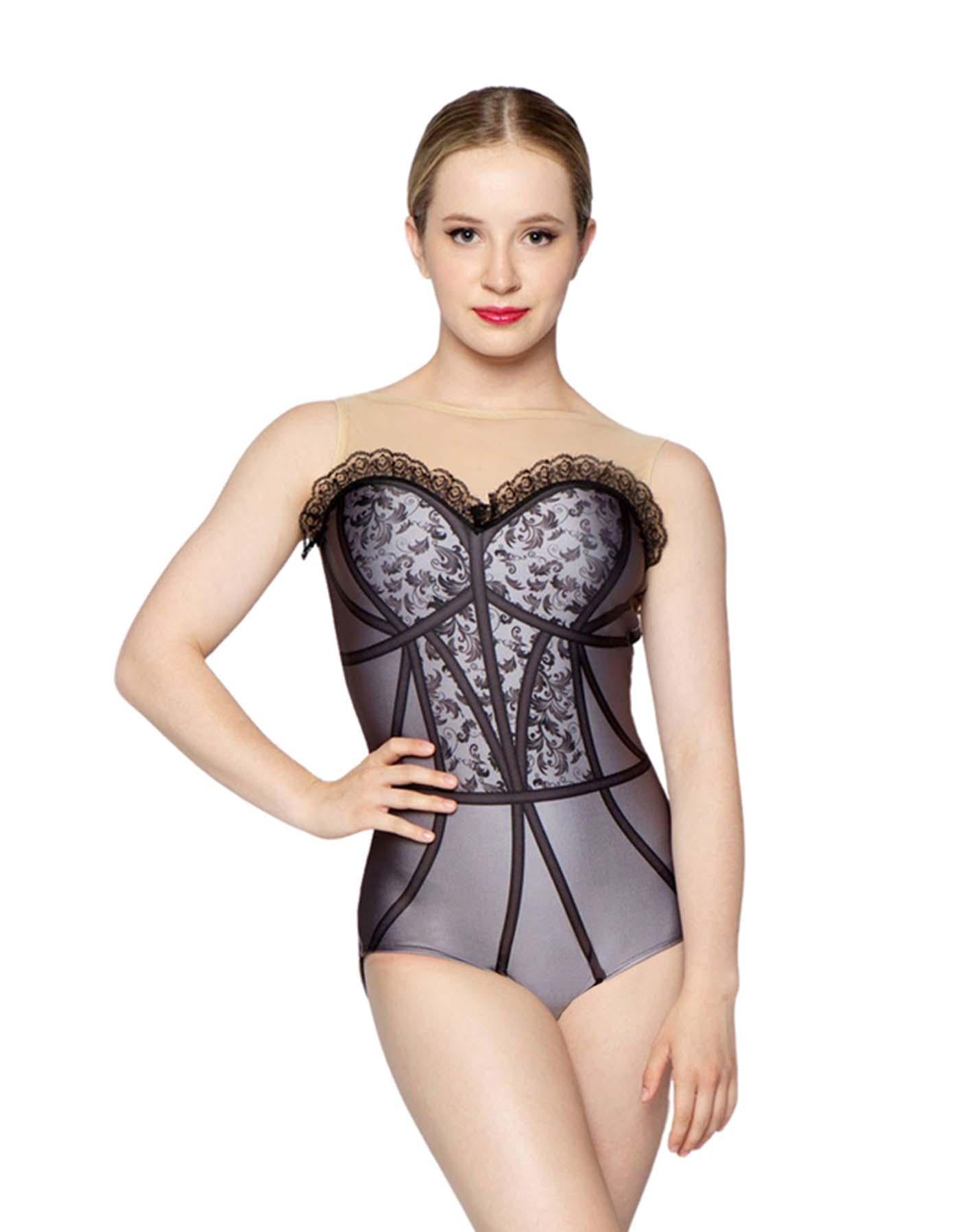 Moulin Rouge Mesh Sweetheart Leotard - Hamilton Theatrical